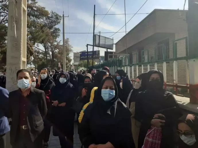 تجمع اعتراضی معلمان و فرهنگیان نورآباد ممسنی۱