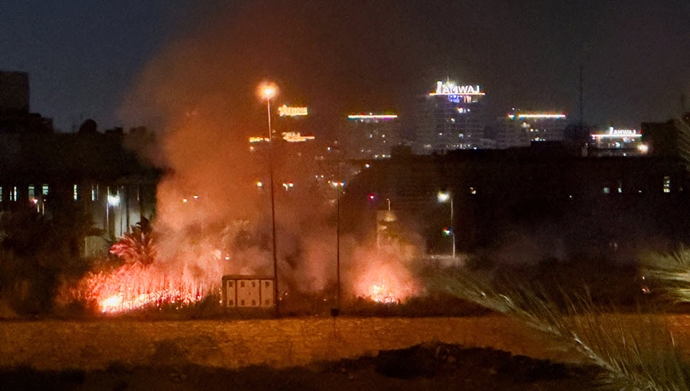 آتش سوزی عظیم در یک مرکز دیپلماتیک آمریکا در بغداد