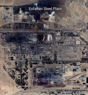 تصاویری از حمله به هر سه تاسیسات فولاد ایران، اصفهان، خوزستان و مبارکه-