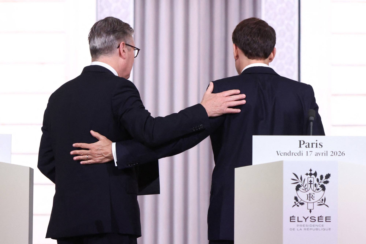 استارمر و ماکرون جلسه تنگه هرمز