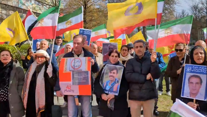 تظاهرات ایرانیان در بروکسل