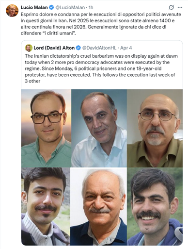 توئیت لرد آلتون و مالان